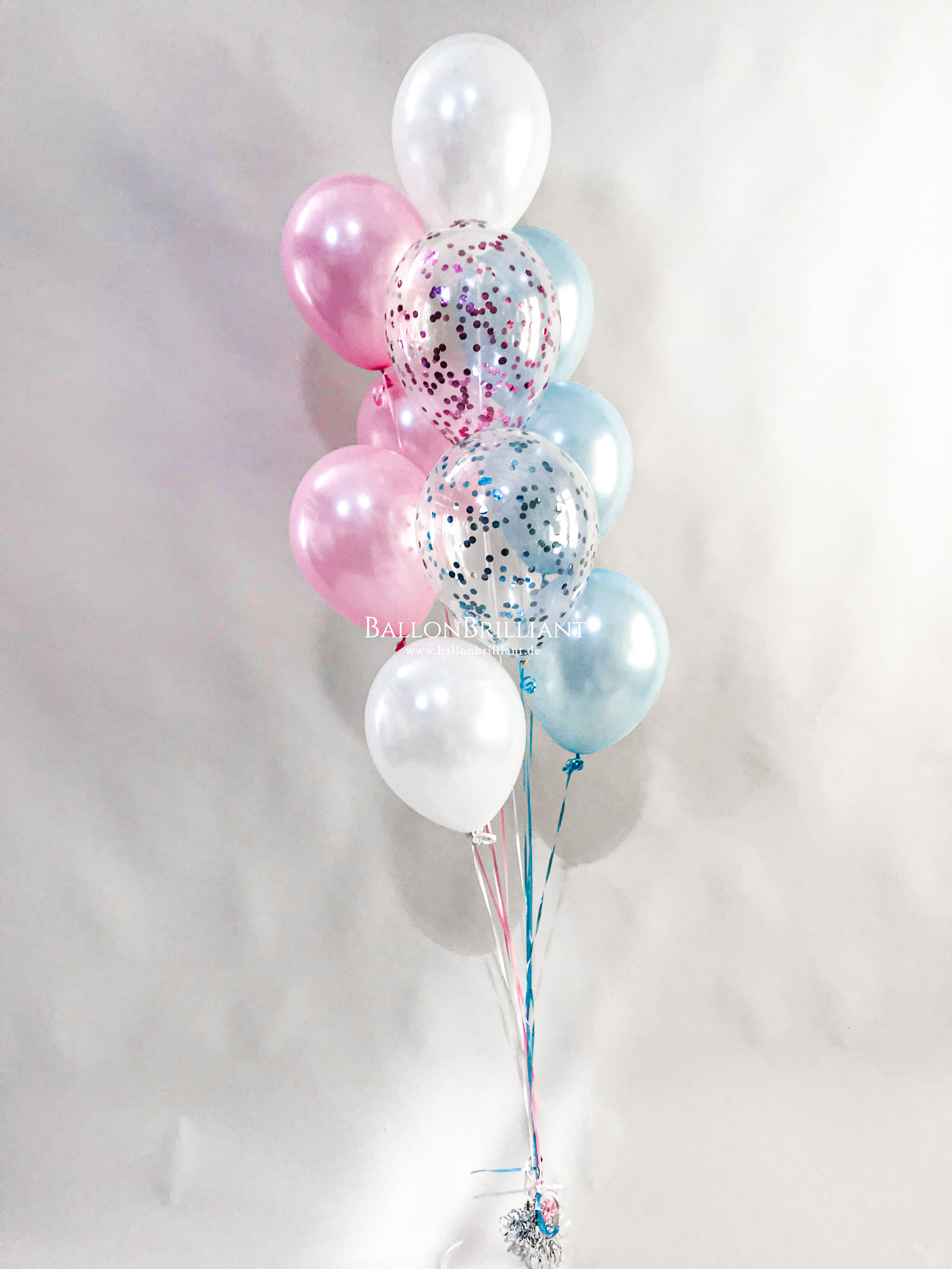 R30F7 XL Helium Folienballon Willkommen Deko Geburt Baby Shower Mädchen Geschenk 